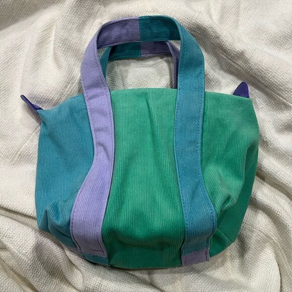 Clare V. Corduroy Bag Lottie Patchwork Pinwhale Mini Tote Handbag - Picture 2 of 3